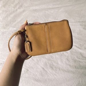 Coach leather wristlet
